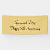 Gold 50th Wedding Jubileum - Aangepast Spandoek (Horizontaal)