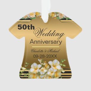 Gold 50th Wedding Jubileum Acryl Ornament