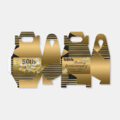 Gold 50th Wedding Jubileum Bedankdoosjes (Uitgevouwen)