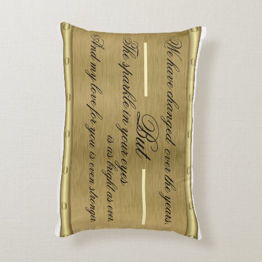 Gold 50th Wedding Jubileum Gift Accent Kussen (Achterkant (Verticaal))