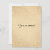 Gold 50th Wedding Jubileum Glitter Paint Kijk Kaart (Achterkant)