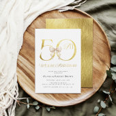 Gold 50th Wedding Jubileum Kaart