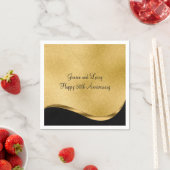 Gold 50th Wedding Jubileum Paper Napkin Servet (Insitu)