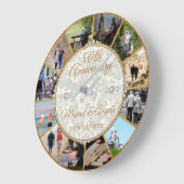 Gold 50th Wedding Jubileum Persoonlijke foto Grote Klok (Hoek)