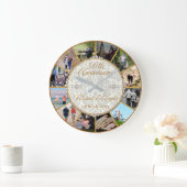 Gold 50th Wedding Jubileum Persoonlijke foto Grote Klok (Huis)