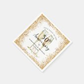 Gold 50th Wedding Jubileum Servet (Hoek)