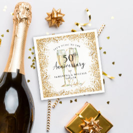 Gold 50th Wedding Jubileum Servet