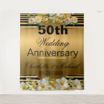 Gold 50th Wedding Jubileum
