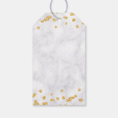 Gold 60e verjaardag Hartelijk dank! Glam Marble Cadeaulabel (Achterkant)