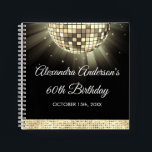 Gold 60th Birthday 70's Disco Ball Gastenboek Notitieboek<br><div class="desc">Verhoog uw 60ste verjaardagsviering met ons Gold 70's Disco Ball Guest Book, ontworpen om een pop van kleur en retro flair aan uw feest toe te voegen. Dit gastenboek is de perfecte aanvulling op een disco-thema bash of elk evenement waar je een vleugje nostalgie uit de jaren '70 wilt inbrengen....</div>