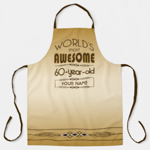 Gold 60th Birthday Celebration World Best Fabulous Schort