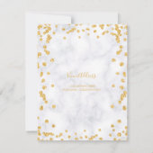 Gold 60th Birthday Glam Marble Save The Date (Achterkant)