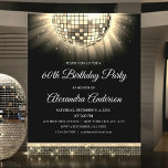 Gold 60th Birthday Party Disco Ball Invitation<br><div class="desc">Budget Gold 60e verjaardag Partij 70 van de Disco Ball Party Uitnodiging. De Gold and Black 60th Birthday Party Invitation is perfect voor een moderne 60th Birthday Party. Gepersonaliseerd de passende producten kunnen door de Ontwerper door verzoek worden gecreeerd.</div>