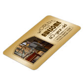 Gold 60th Birthday World's Best Custom Photo Lijst Magneet (Linkerzijde)