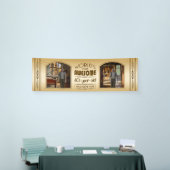 Gold 60th Birthday World's Best Custom Photo Lijst Spandoek (Beurs)