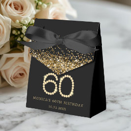 Gold 60th Diamonds Birthday Party Bedankdoosjes