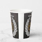 Gold 60th Wedding Jubileum, Diamond Laurel Pape Papieren Bekers (Rechts)