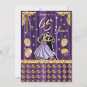 Gold 65th Birthday with Dancing Couples Kaart (Voorkant)