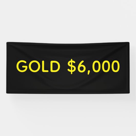 Gold $6,000 Market Celebration Spandoek (Horizontaal)