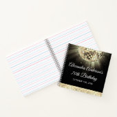 Gold 70th Birthday 70's Disco Ball Gastenboek Notitieboek (Binnen)