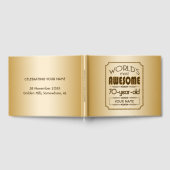 Gold 70th Birthday Celebration World Best Fabulous Gastenboek (Volledig)