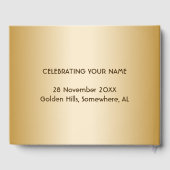 Gold 70th Birthday Celebration World Best Fabulous Gastenboek (Achterkant)