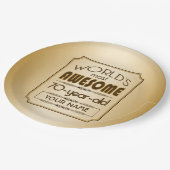 Gold 70th Birthday Celebration World Best Fabulous Papieren Bordje (Gekanteld)