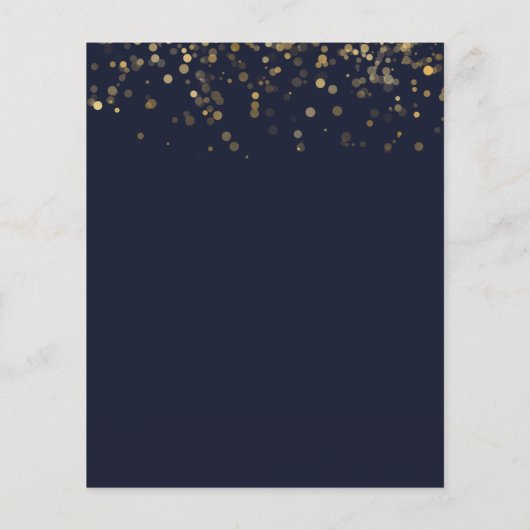 Gold 70th Birthday Party Budget Invitation (Achterkant)