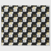 Gold 75th Birthday-ballonnen in White Box Cadeaupapier (Vlak)