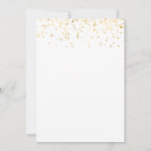 Gold 75th Birthday Party Budget Invitation Kaart (Achterkant)