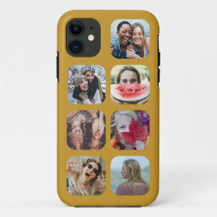 Gold 7 iPhone Photo Collage Square Sjabloon Case-Mate iPhone Case