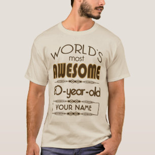 Gold 80th Birthday Celebration World Best Fabulous T-shirt