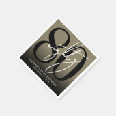 Gold 80th Birthday Party Servet (Hoek)