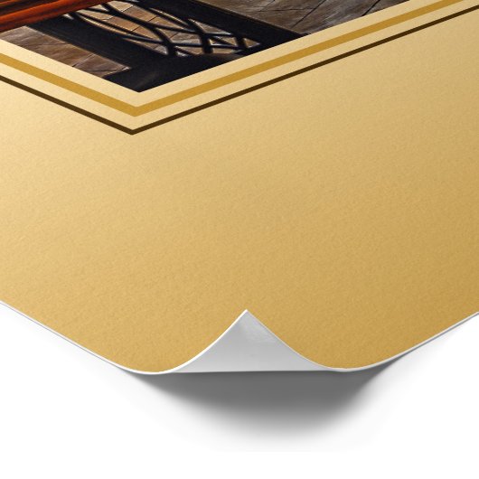 Gold 80th Birthday World's Best Custom Photo Lijst Poster (Hoek)