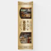 Gold 80th Birthday World's Best Custom Photo Lijst Spandoek (Verticaal)