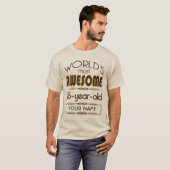 Gold 85th Birthday Celebration World Best Fabulous T-shirt (Voorkant volledig)