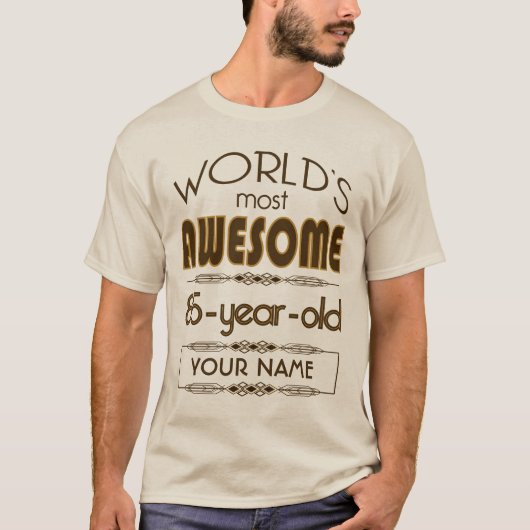 Gold 85th Birthday Celebration World Best Fabulous T-shirt (Voorkant)
