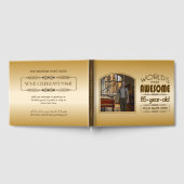 Gold 85th Birthday World's Best Custom Photo Lijst Gastenboek (Volledig)