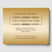 Gold 85th Birthday World's Best Custom Photo Lijst Gastenboek (Achterkant)