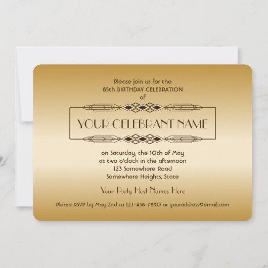 Gold 85th Birthday World's Best Custom Photo Lijst Kaart (Achterkant)