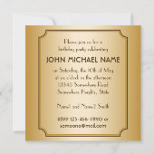 Gold 90th Birthday Celebration World Best Fabulous Kaart (Achterkant)