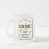 Gold 90th Birthday Celebration World Best Fabulous Matglas Koffiemok (Links)