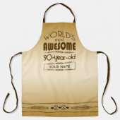 Gold 90th Birthday Celebration World Best Fabulous Schort (Voorkant)