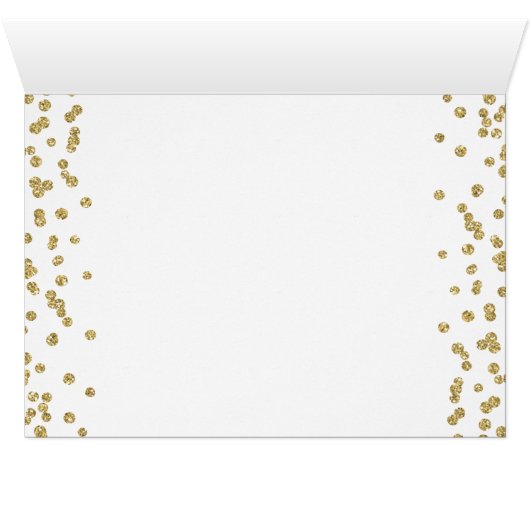 Gold 90th Birthday Hartelijk dank Glitter (Binenzijde Horizontaal (Onderkant))