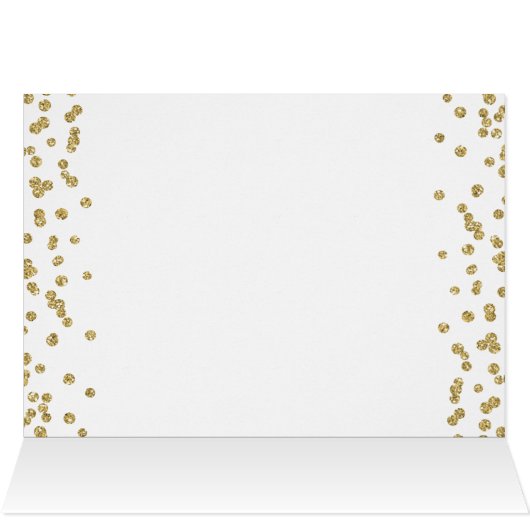 Gold 90th Birthday Hartelijk dank Glitter (Binnen Horizontaal (Boven))