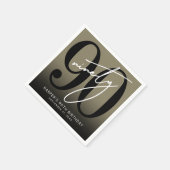 Gold 90th Birthday Party Servet (Hoek)