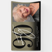 Gold 90th Birthday Party Spandoek (Verticaal)