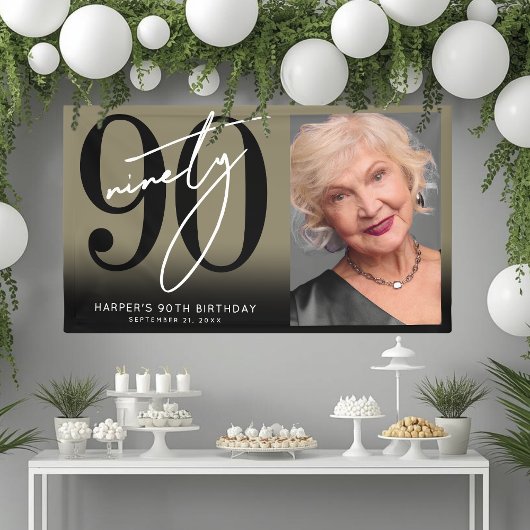 Gold 90th Birthday Party Spandoek