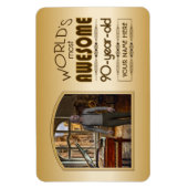Gold 90th Birthday World's Best Custom Photo Lijst Magneet (Verticaal)