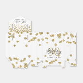 Gold 90th Verjaardag Dank u Confetti Bedankdoosjes (Uitgevouwen)